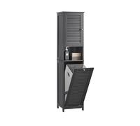 SOBUY BZR124-DG - Colonne salle de bain avec panier à linge