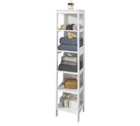 SoBuy BZR14-W Meuble Colonne de Salle de Bain Armoire Haute étagère de Salle de Bain avec 6 étagères