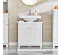 SoBuy BZR18-II-W Meuble sous-lavabo 60 cm - Blanc