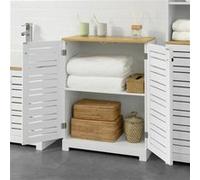 SoBuy BZR41-W Meuble Bas Placard de Rangement Armoire pour Cuisine, Meuble de Salle de Blanc G
