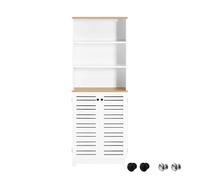 SoBuy BZR44-W Armoire Salle de Bain - Persienne