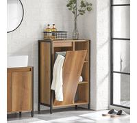 SoBuy BZR65-PF Armoire à linge avec sacs à linge dépliables Sac à linge Coffre à linge Coffre à linge Meuble de salle de bain vintage LHT env. : 60x90x30cm