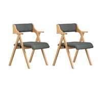 SoBuy Chaise pliante avec accoudoirs gris foncé 61.5x56x77.6 cm FST98-SGX2
