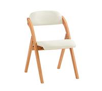 SoBuy Chaise Pliante Confortable en Bois, 47,5×59×77 cm, pour la Cuisine | Chaise pliante d'intérieur avec assise rembourrée et housse amovible, chaise pliante de salle à manger pour salon, FST92-W