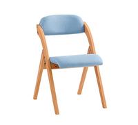 SoBuy Chaise Pliante en Bois Confortable - Chaise Pliante Interieur avec Assise rembourrée, Chaise Salle à Manger Bois Pliable pour Salon et Cuisine, Bleu 47,5 x 59 x 77 cm FST92-BL