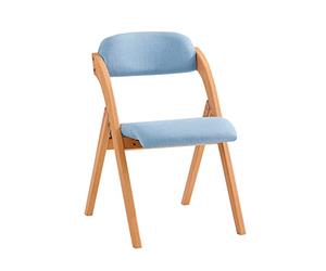 SoBuy Chaise Pliante en Bois rembourrée, montée, 47,5x77x59cm, pour Cuisine | Chaise Pliante Intérieur ergonomique, gain de place, housse amovible/lavable, charge 120 kg, repas/balcon/bureau, FST92-BL