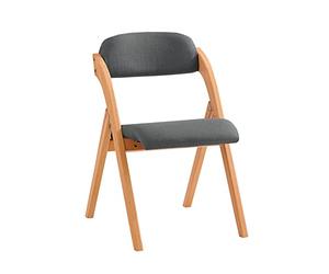 SoBuy Chaise Pliante en Bois rembourrée, montée, 47,5x77x59cm, pour Cuisine | Chaise Pliante Intérieur ergonomique, gain de place, housse amovible/lavable, charge 120 kg, repas/balcon/bureau, FST92-SG