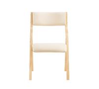 SoBuy Chaise Pliante Rembourrée Confortable en Bois Blanc