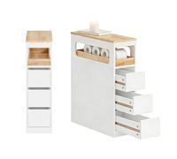 SoBuy Chariot de Rangement Cuisine Fin à 4 Niveaux avec roulettes, 65x23x82cm