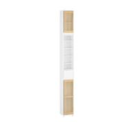 SoBuy Colonne Armoire pour Salle de Bain 6 Étagères Réglables Blanches