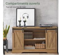 SoBuy Commode Buffet avec Porte de Grange Coulissante Meuble Bas de Rangement 12 x40 x70cm pour Salon Couloir Cuisine ou Bureau