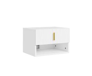 SoBuy Commodine murale avec tiroir et éclairage LED blanc 40x30x26 cm FBT176-E-W