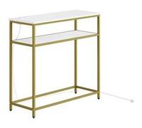 SoBuy Console avec prise intégrée or 80x30x75 cm FSB106-E-G