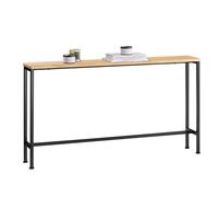 SoBuy Console entrée 120x20x65cm pour entrée | Meuble couloir ultra fin, structure métal robuste, plateau bois, charge 50kg, design industriel scandinave FSB19-E