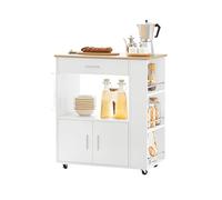 SoBuy Desserte Cuisine à roulettes avec Freins & Plan, 82x88x46 cm, Cuisine