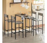 SoBuy Ensemble de table de bar 5 pièces table de bar avec 4 tabourets - Ensemble de jardin table à manger table de bistrot avec 4 chaises