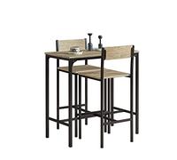 SoBuy Ensemble Table Haute de Cuisine, Compact & Industriel, 89x87x45cm