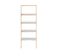 SoBuy Étagère Échelle 4 Niveaux, Meuble de Rangement, Gris