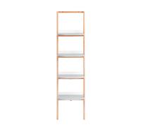SoBuy Étagère Échelle 4 Niveaux, Meuble de Rangement, Gris