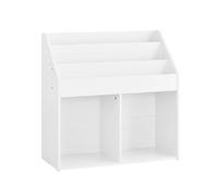 SoBuy Bibliothèque enfant Meuble de rangement Blanc Scandi KMB01-II-W