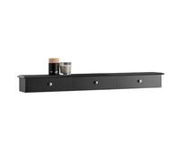 SoBuy Etagere Murale avec 3 Tiroirs - Étagère Flottante Moderne pour Entrée, Salon, Cuisine & Chambre - Noir 94x15x10cm FRG43-L-SCH