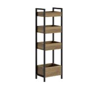 SoBuy Étagère Rangement 4 Niveaux Marron 28x20x90 cm FRG226-H-F