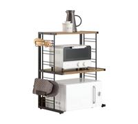 SoBuy Étagère micro-ondes KCR08-PF – 2 niveaux, cadre en fer, charge max 40 kg
