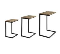 SoBuy FBT102-F Lot de 3 Tables Basses Gigognes, Set de 3 Tables d'appoint Empilables - Prévente