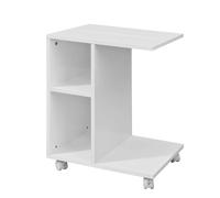 SoBuy FBT48-W Table d'appoint roulante - L45 x H58 x P35 cm