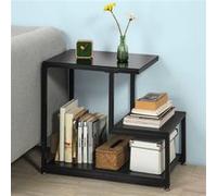 SoBuy Table d'Appoint avec 3 Étagères de Rangement