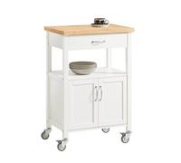 SoBuy® FKW22-WN Meuble de Rangement à roulettes, Caisson Roulant, Chariot L60xH90xP44cm