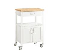 SoBuy FKW22-WN Meuble de Rangement à roulettes, Caisson roulant, Chariot L60xH90xP44cm