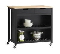 SoBuy FKW74-Sch îlot de Cuisine Buffet Desserte de Cuisine à roulettes Table Roulante Meuble de Rangement