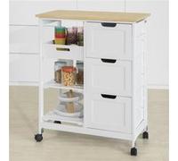 SoBuy FKW79-W Chariot de Service - Blanc