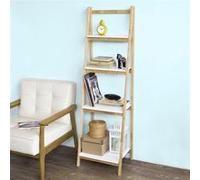 SoBuy FRG162-N Bibliothèque Étagère pliable style échelle avec 4 niveaux de rangement Bois, Naturel