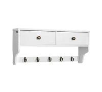 SoBuy FRG178-W Portemanteau Étagère murale