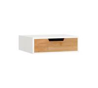 SoBuy Boîte à thé en bois compartimentée - Tiroir de rangement capsules ou sachets de thé - Organisateur compact avec pieds antidérapants pour cuisine ou bureau 31×30×10cm FRG179-WN