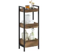 SoBuy Étagère pour Salle de Bain avec 3 Paniers, Rangement Serviettes de Douche