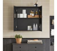 Sobuy FRG231-SCH Meuble haut toilettes suspendu