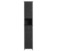 SoBuy Colonne salle de bain FRG236-DG – Armoire haute de rangement – Gris