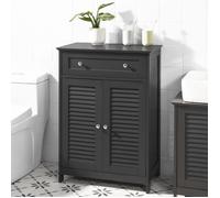 sobuy Meuble bas salle de bain - Gris foncé