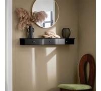 SoBuy Etagere Murale avec 3 Tiroirs - Étagère Flottante Moderne pour Entrée, Salon, Cuisine & Chambre - Noir 94x15x10cm FRG43-L-SCH