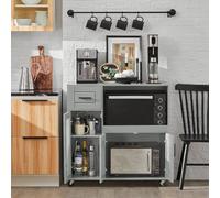 SoBuy FSB78-HG Meuble Micro-Ondes Buffet sur roulettes - Gris