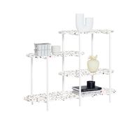 SoBuy Table console FSB89-W, 4 niveaux, cadre en métal, 120x40x86 cm, blanc