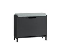 SoBuy FSR151-K-SCH Banc Chaussures, Armoire à Chaussures, Meuble d'entrée, Coffre avec 1 Abattants et 1 Coussin, L60xP24xH52 cm