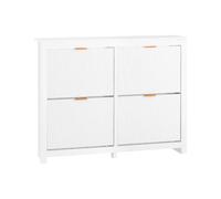 SoBuy FSR186-W Meuble Chaussure, Rangement Chaussure, Meuble d'Entrée, Armoire à Chaussures