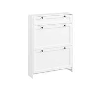 SoBuy FSR207-W, Meuble à chaussures en bois mince et peu encombrant, Meuble à