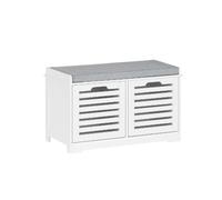 SoBuy FSR23-II-W Banc à Chaussures - Blanc