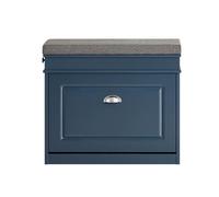 SoBuy FSR82-K-B Banc Chaussures, Armoire à Chaussures, Meuble d'entrée avec 1 Abattants, 1 Coussin, 1 Tiroir et 1Crochet