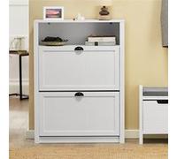 SoBuy FSR87-W Meuble de Rangement à Chaussures Armoire à Chaussures Commode à Chaussures Blanc G